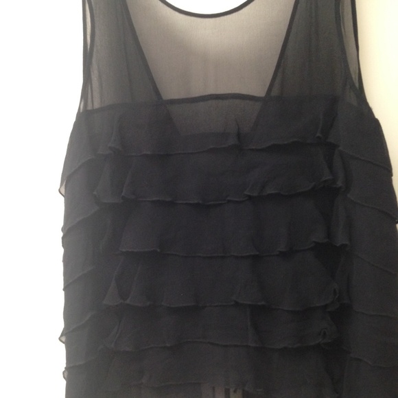 Black Chiffon Top or Vest - Picture 2 of 2
